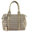 Fendi Small Forever Bauletto Zucchino Brown Canvas Satchel