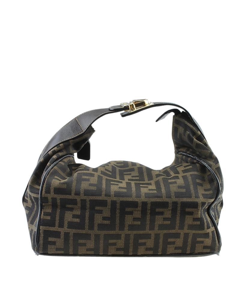 Fendi Vintage Vanity Zucca Brown Canvas Weekend/Travel Bag