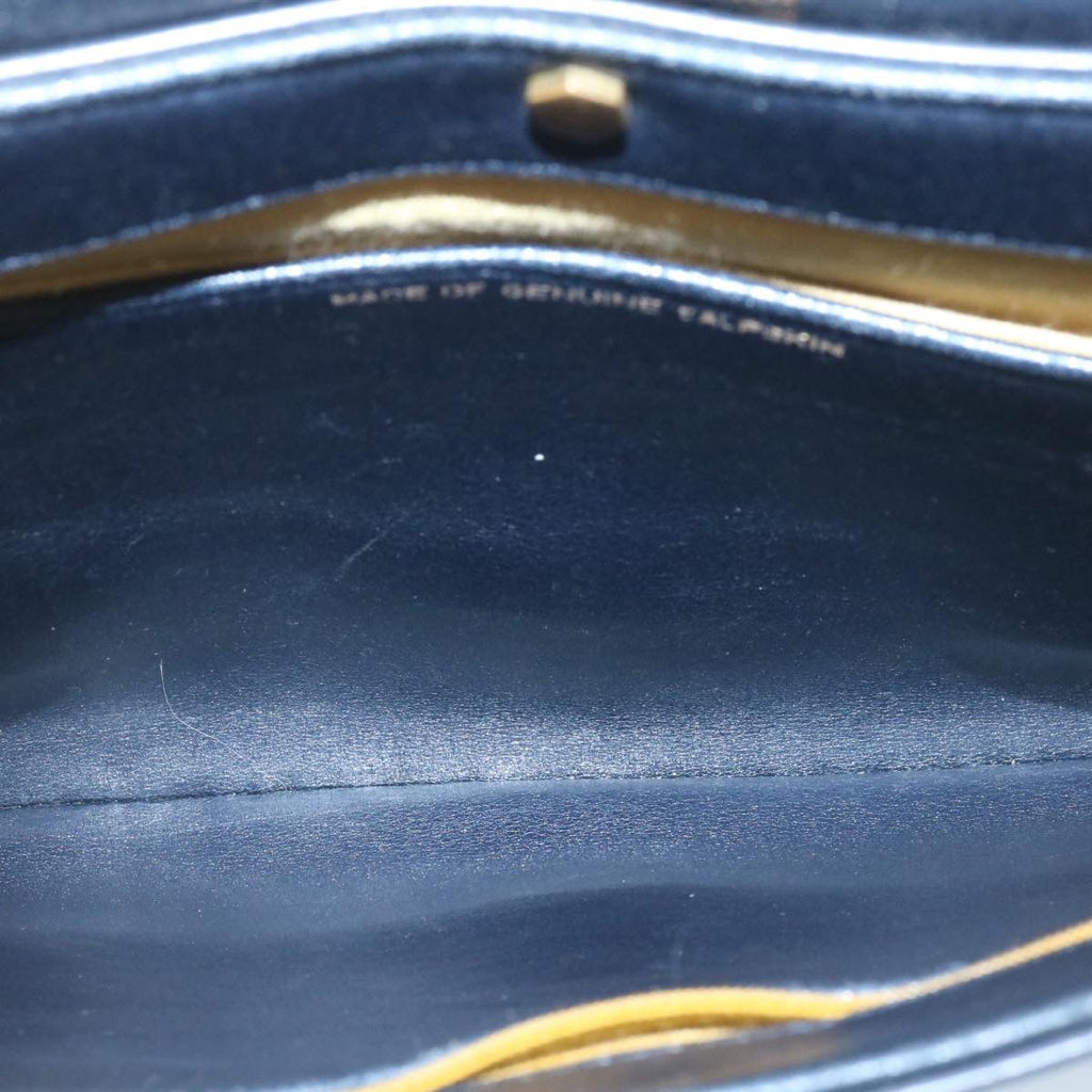 CHRISTIAN DIOR Trotter Canvas Shoulder Bag PVC Leather Blue Auth am1903g