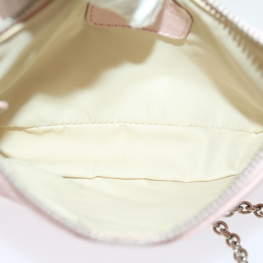 CHRISTIAN DIOR Lady Dior Canage Accessory Pouch Pink Auth am2660gA