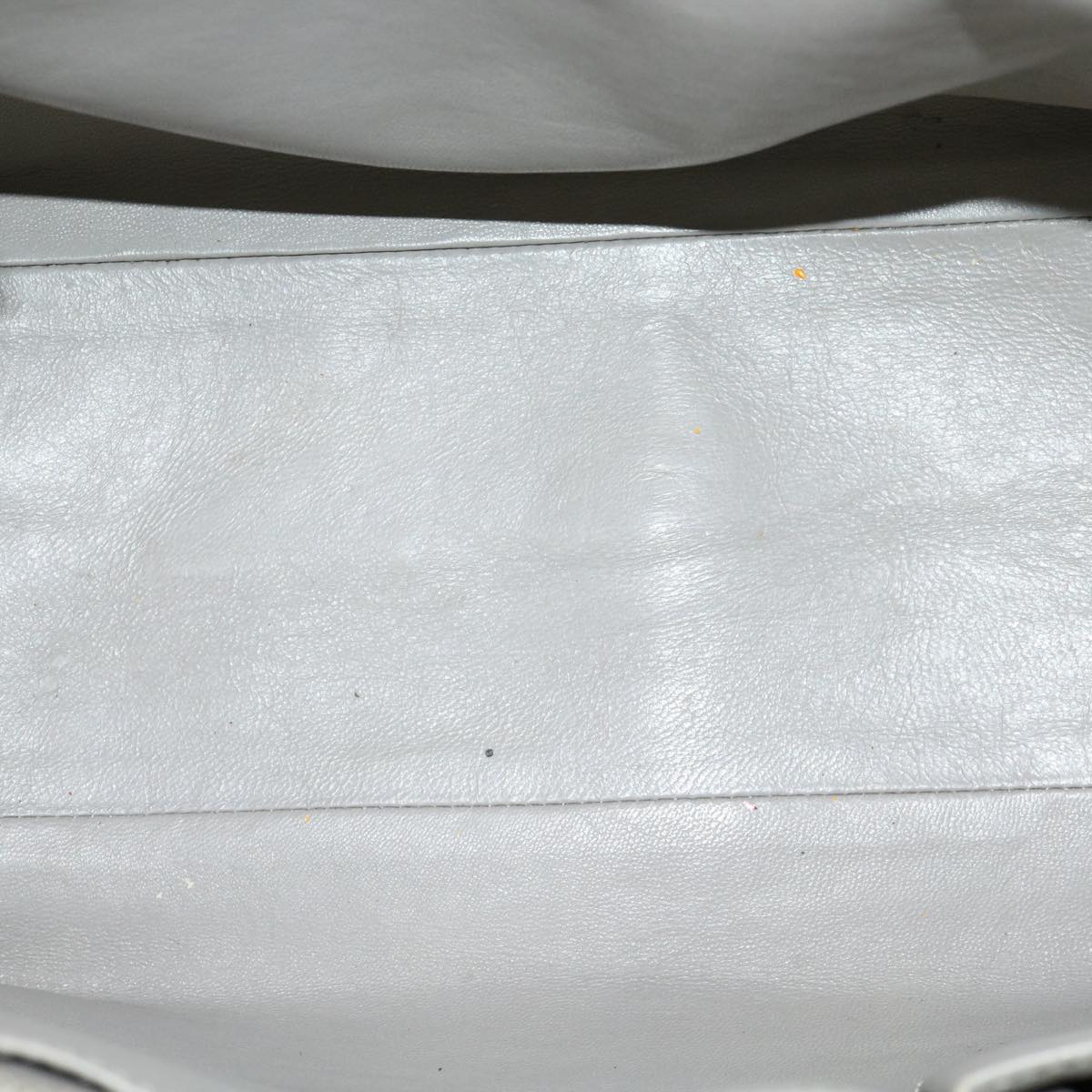 CHRISTIAN DIOR Shoulder Bag Leather White Auth am2766g