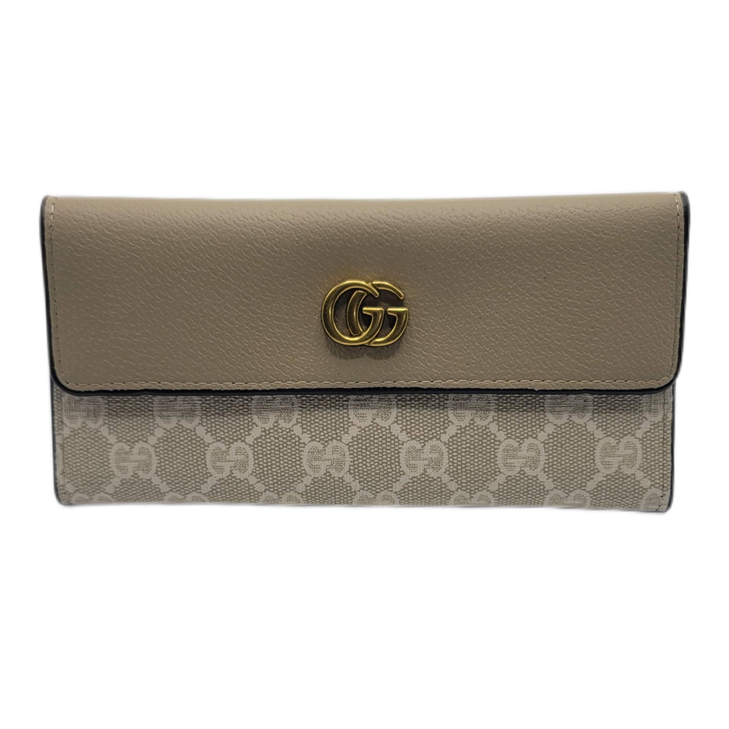 Gucci 3 Fold Wallet Beige Centre
