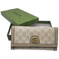 Gucci 3 Fold Wallet Beige Down