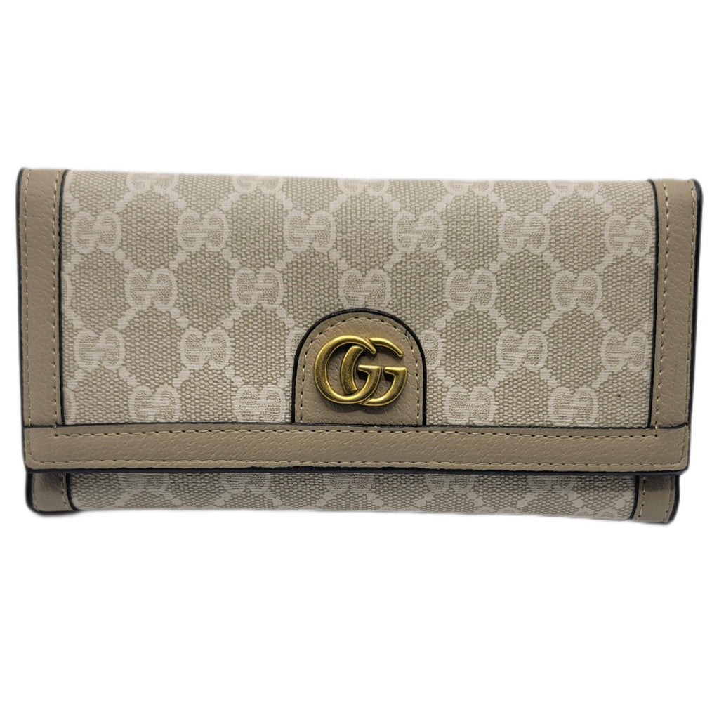 Gucci 3 Fold Wallet Beige Down