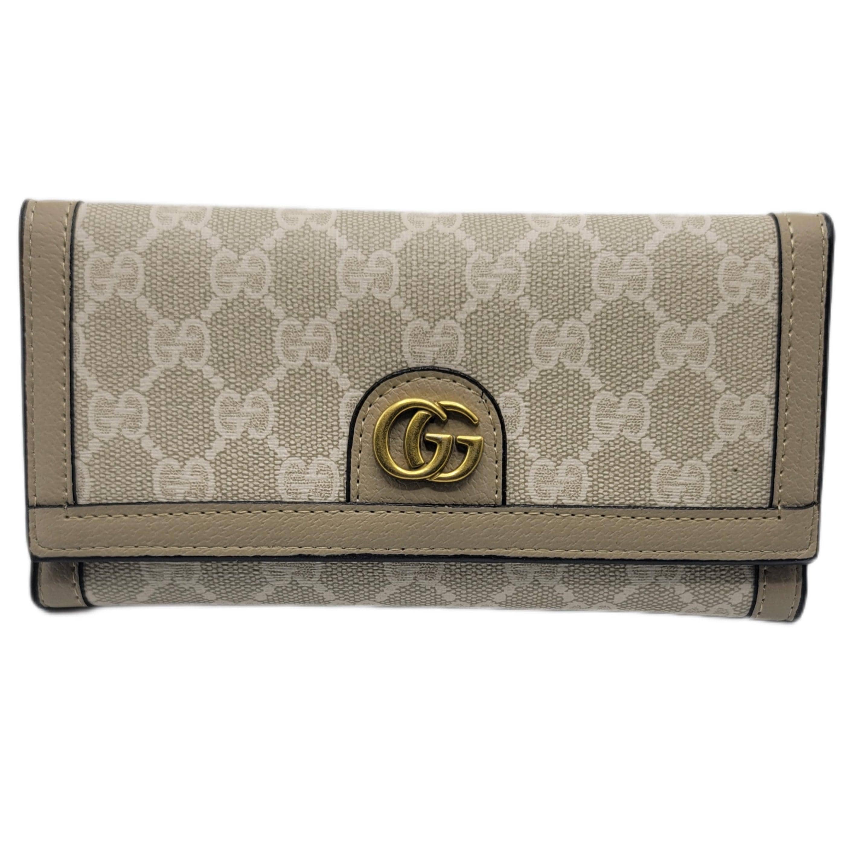 Gucci 3 Fold Wallet Beige Down