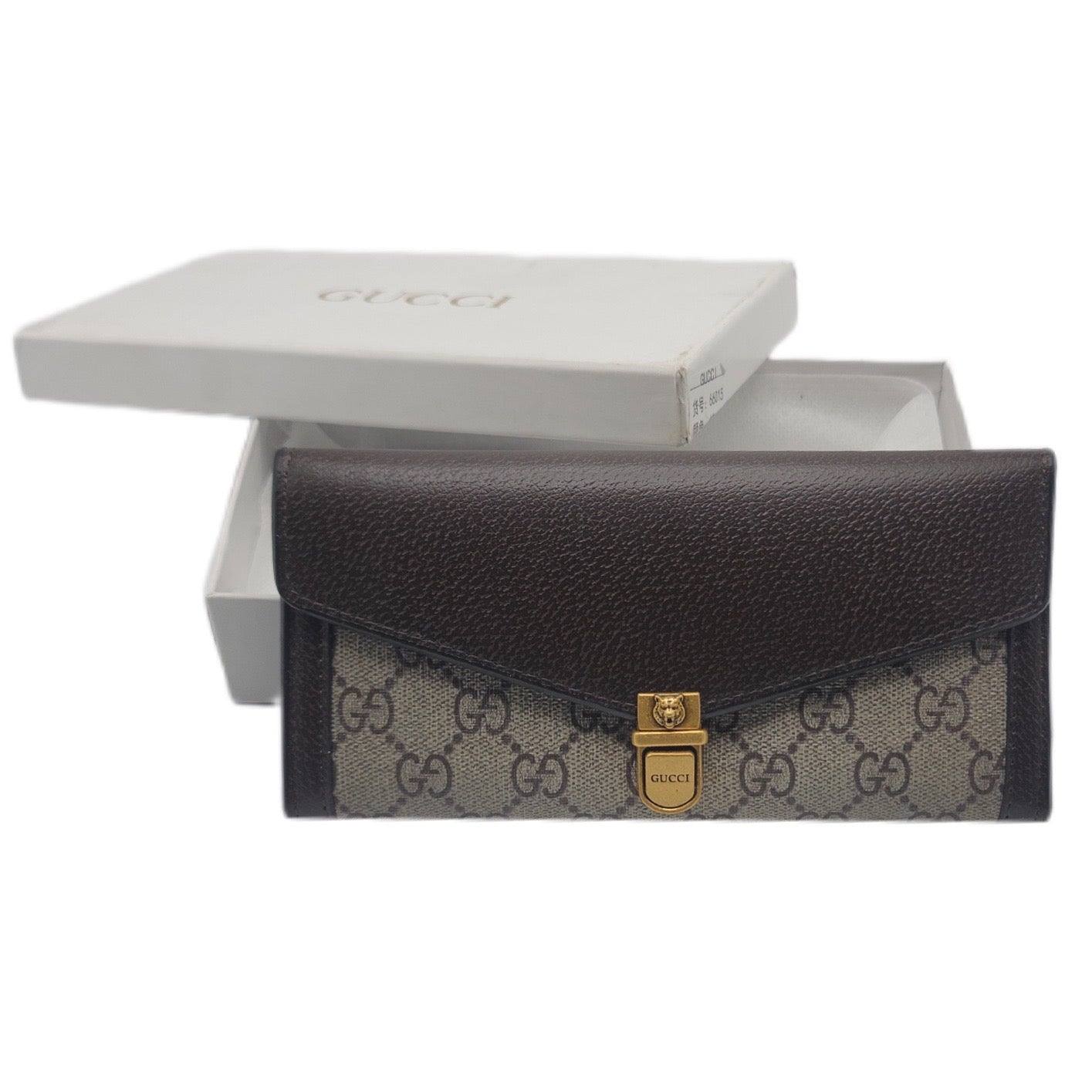 Gucci 3 Fold Wallet Brown