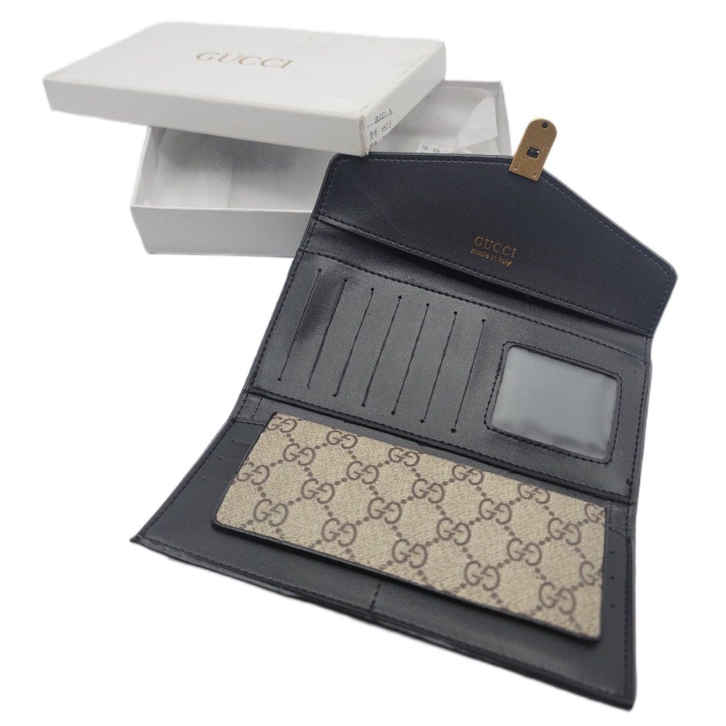 Gucci 3 Fold Wallet Brown