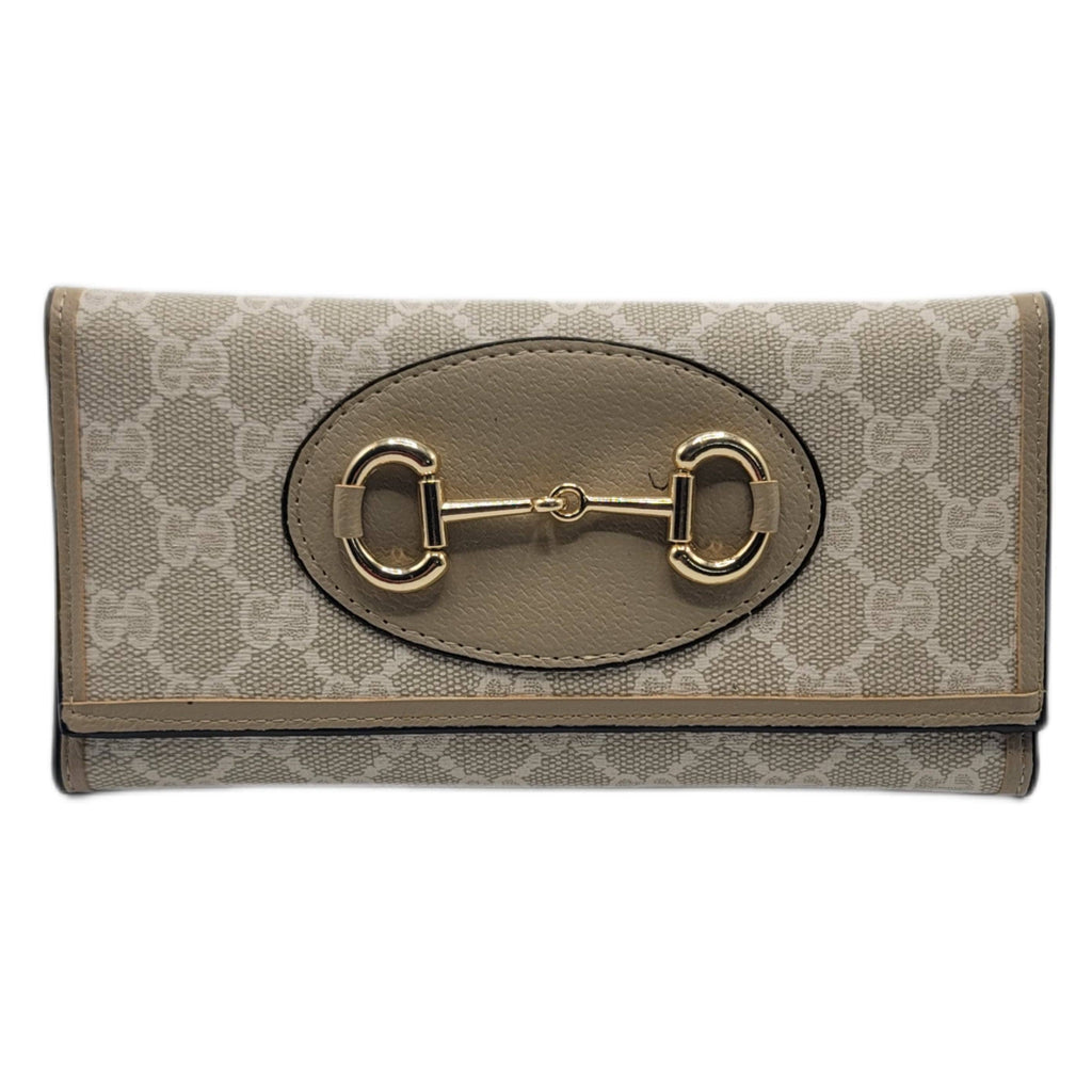 Gucci 3 Fold Wallet Classic Cuffs Beige