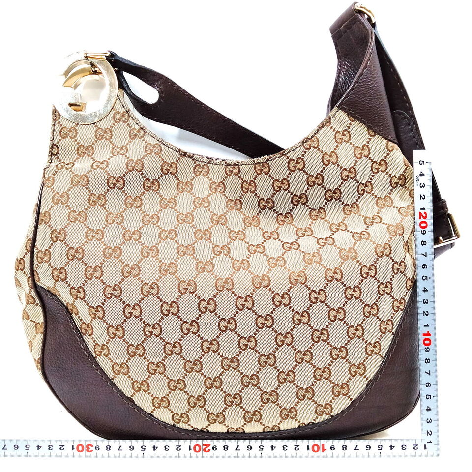 Gucci  Brown Canvas Shoulder Bag