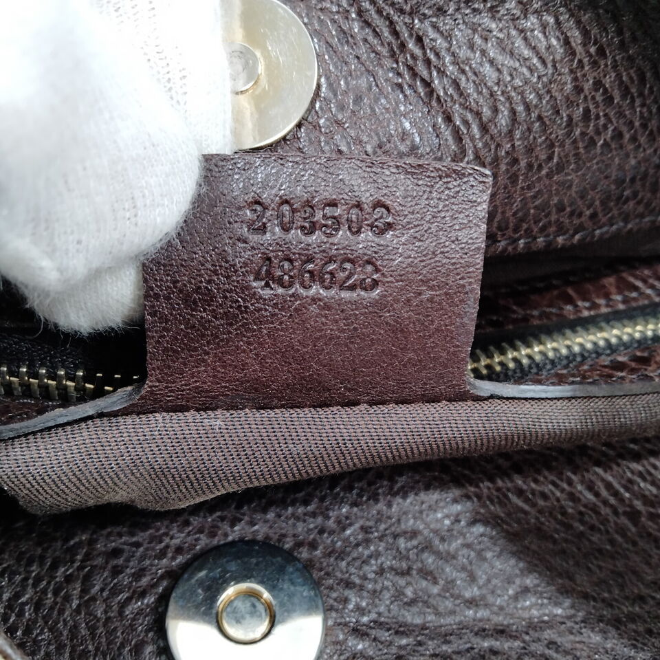 Gucci  Brown Canvas Shoulder Bag
