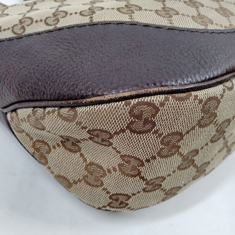 Gucci  Brown Canvas Shoulder Bag