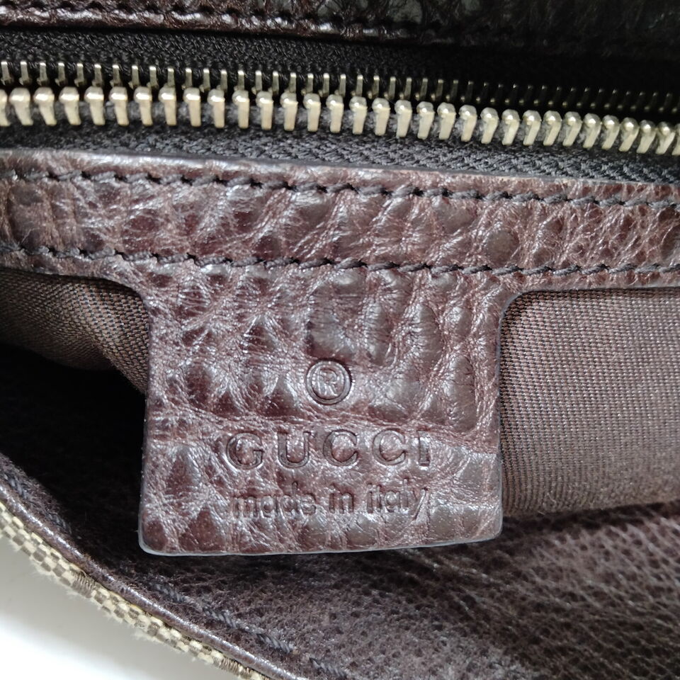 Gucci  Brown Canvas Shoulder Bag