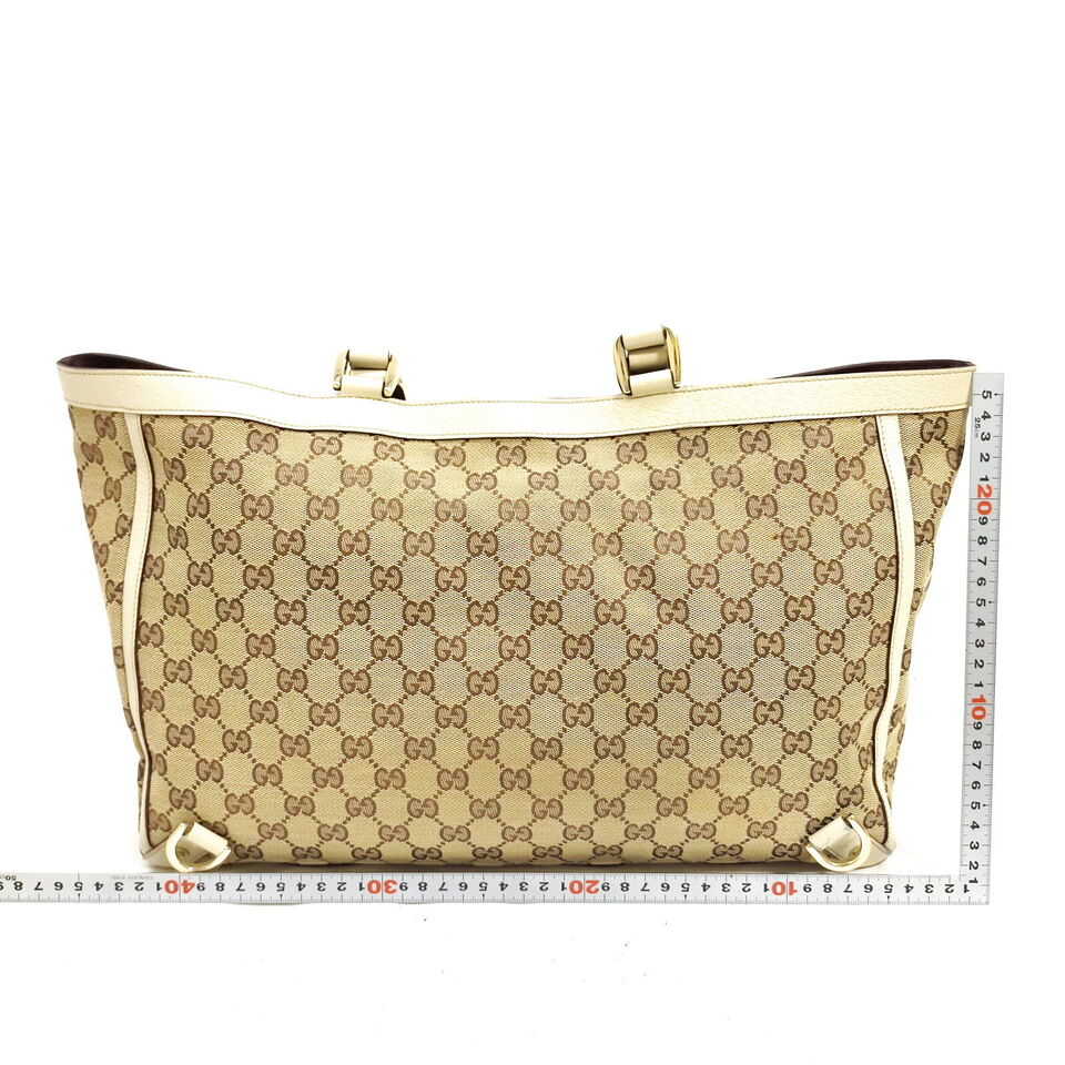Gucci  Brown Canvas Tote Bag