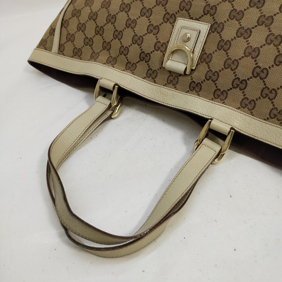 Gucci  Brown Canvas Tote Bag