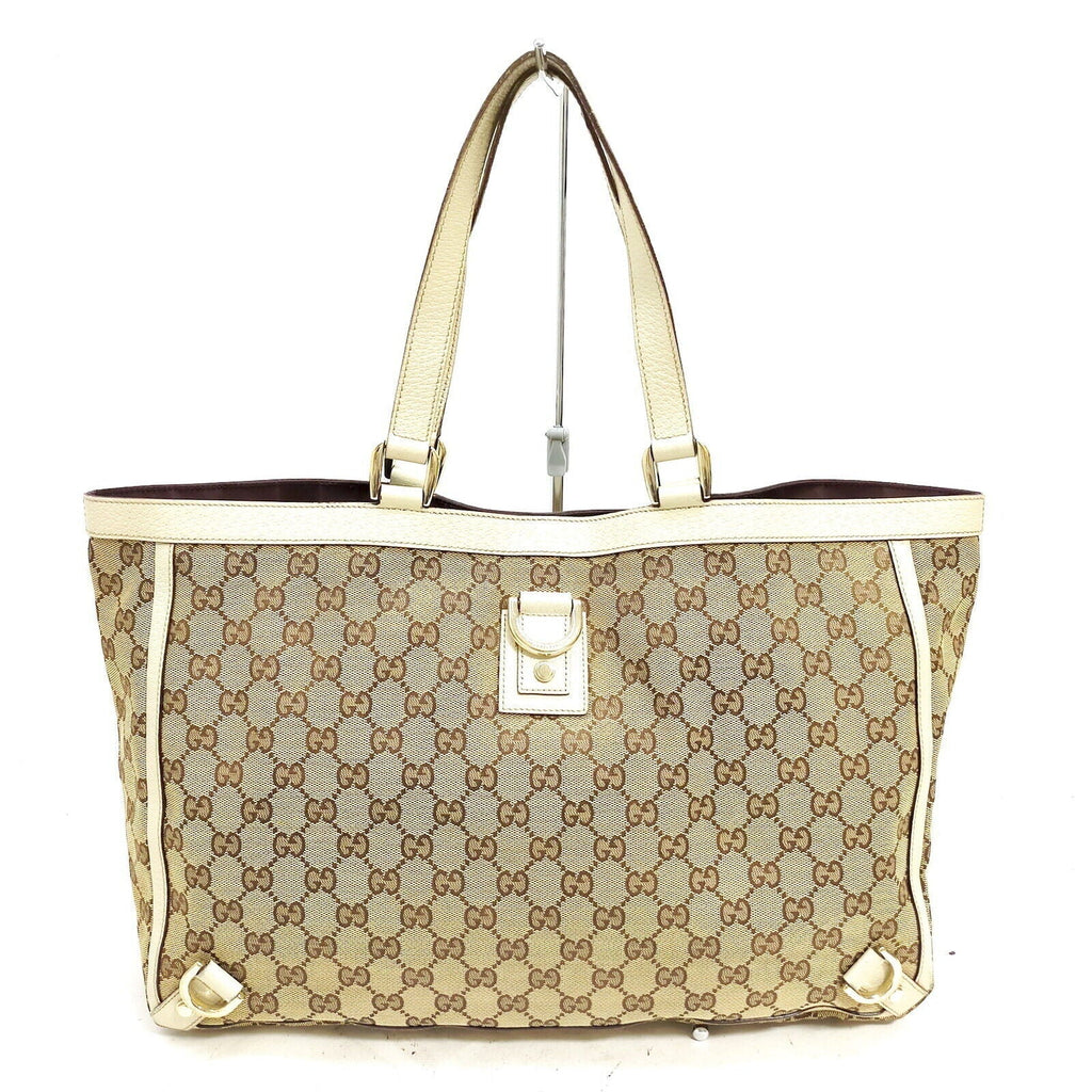 Gucci  Brown Canvas Tote Bag
