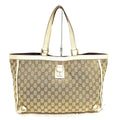 Gucci  Brown Canvas Tote Bag