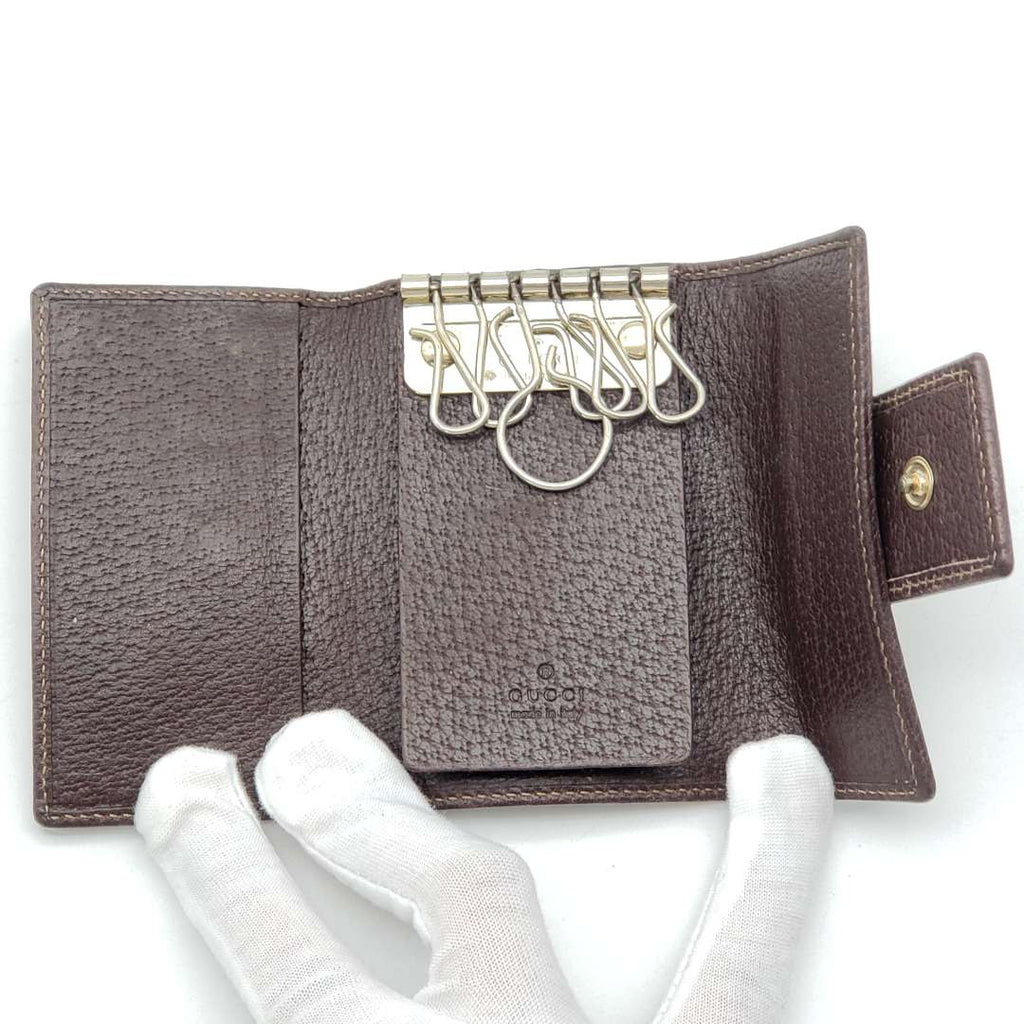 Gucci Canvas Leather Key Case