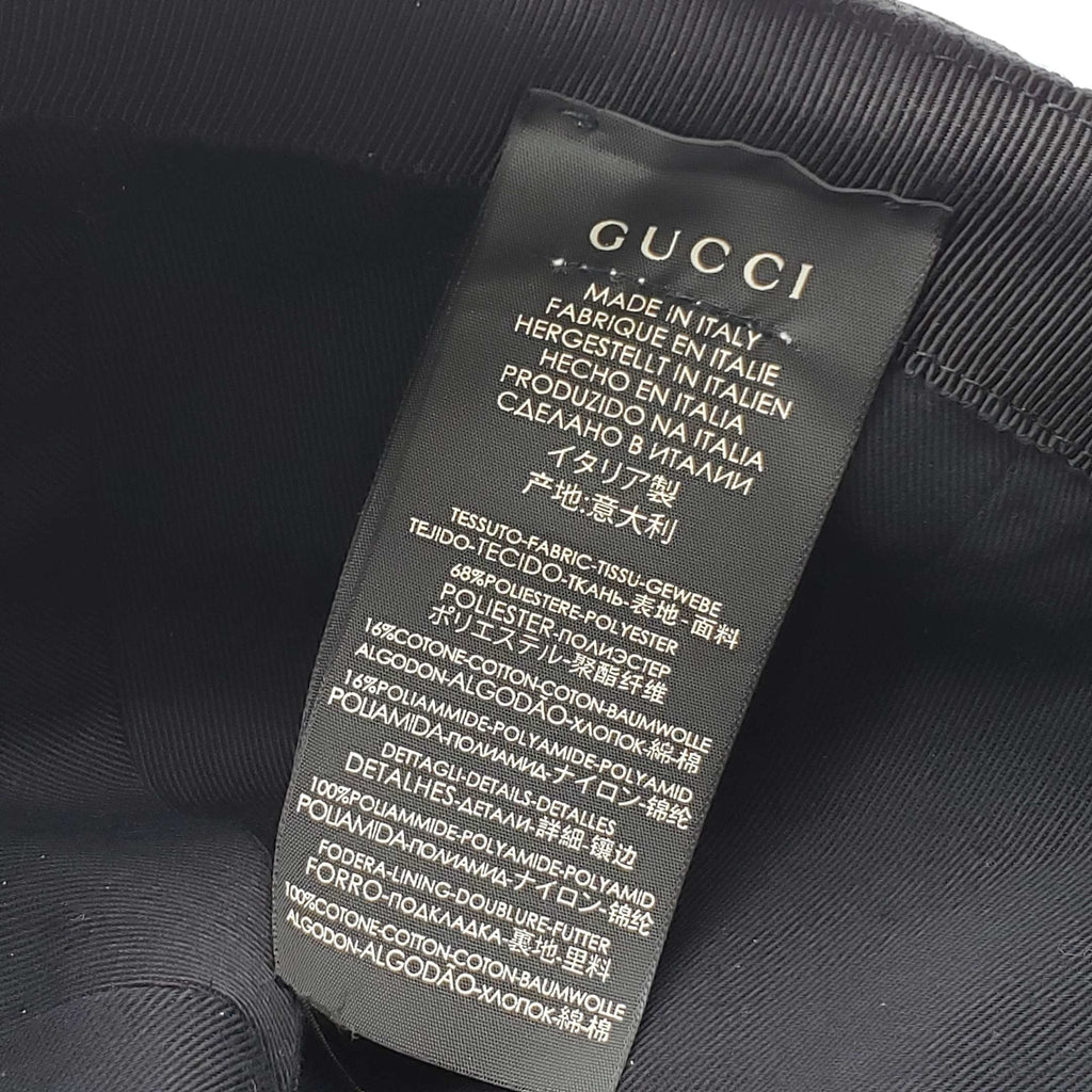 Gucci Cap Black Canvas Hat