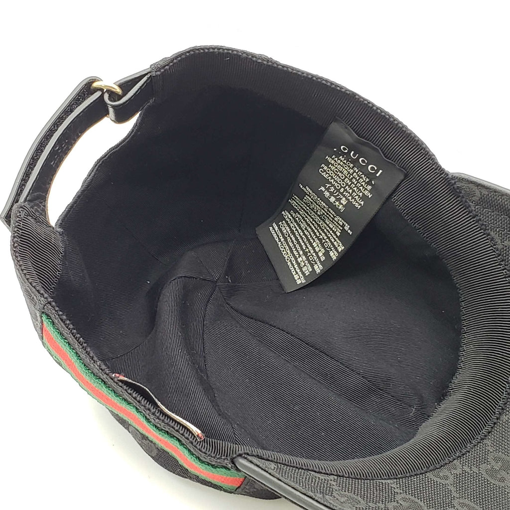 Gucci Cap Black Canvas Hat