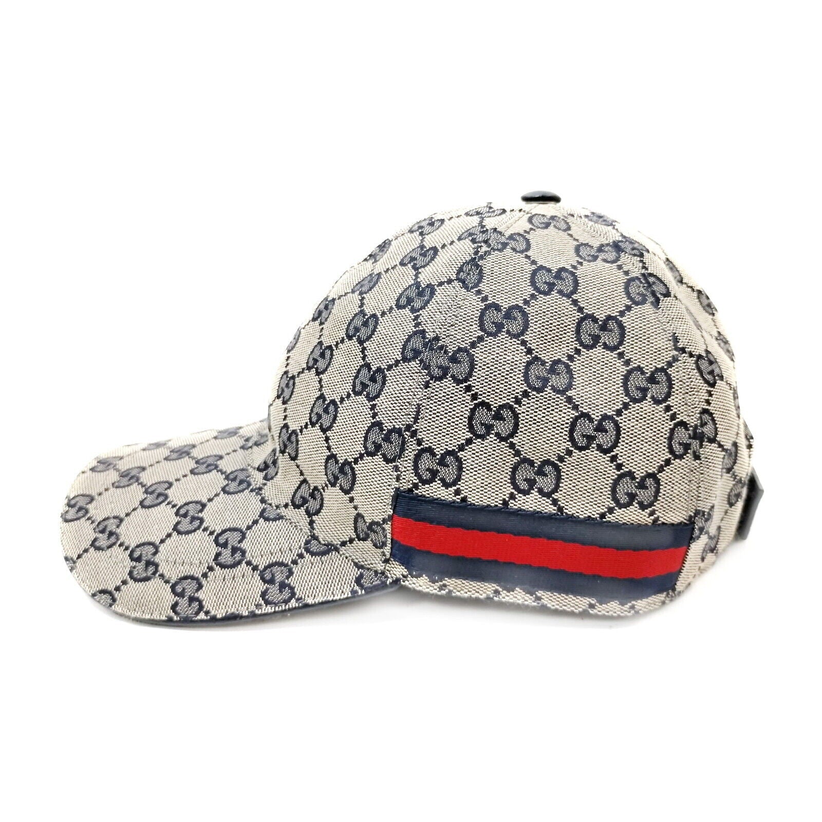 Gucci Cap GG Canvas Sherry Line Navy Blue Polyester