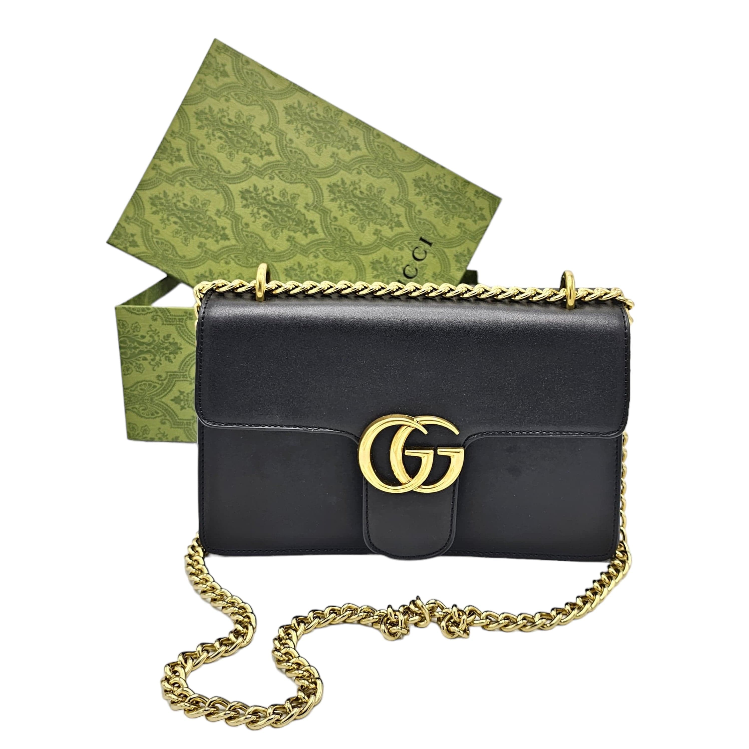 Gucci GG Marmont Chain Shoulder / Crossbody Bag Black