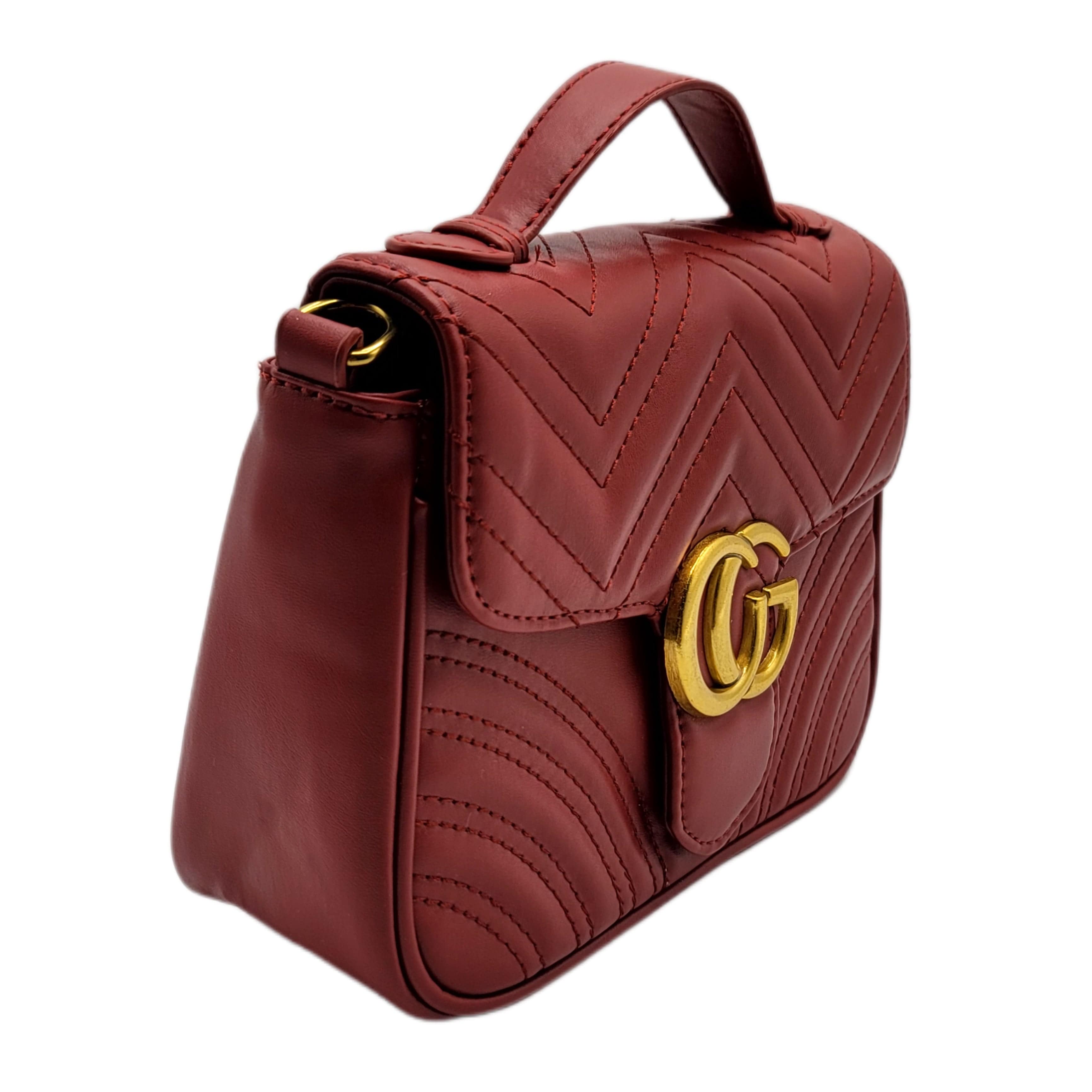 Gucci Marmont Crossbody Bag Maroon
