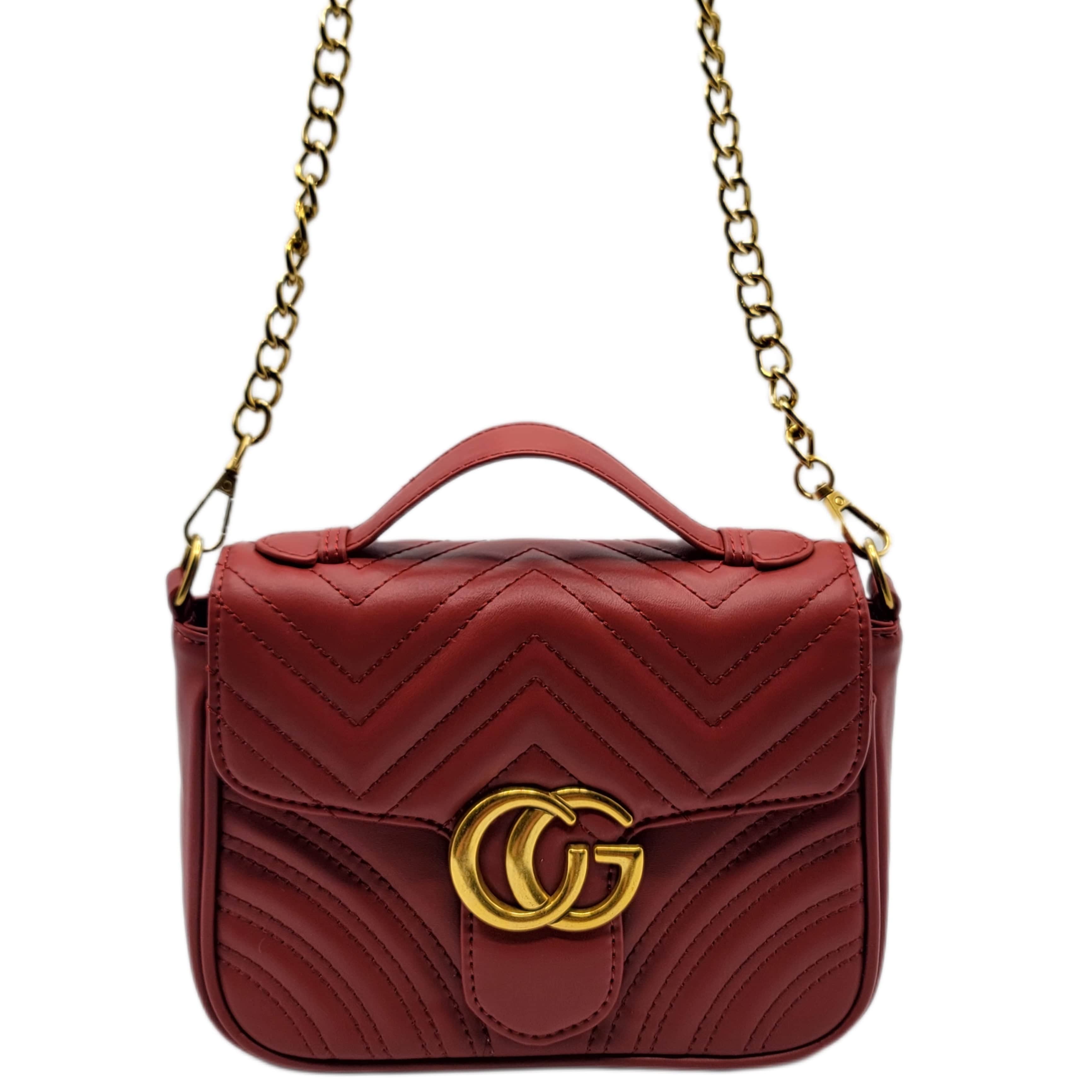 Gucci Marmont Crossbody Bag Maroon