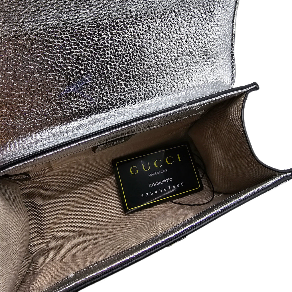 Gucci Padlock Shoulder / Crossbody Bag Silver