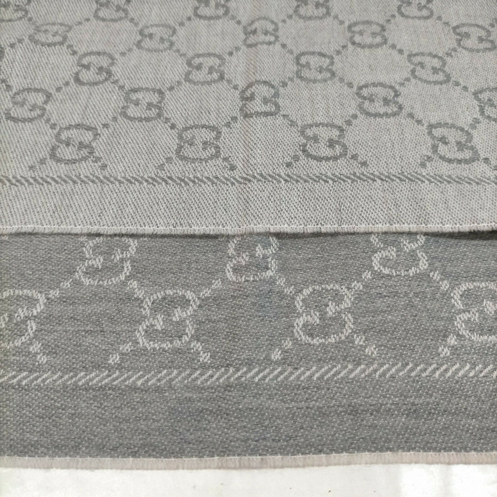 Gucci Scarf Grays Wool 100%
