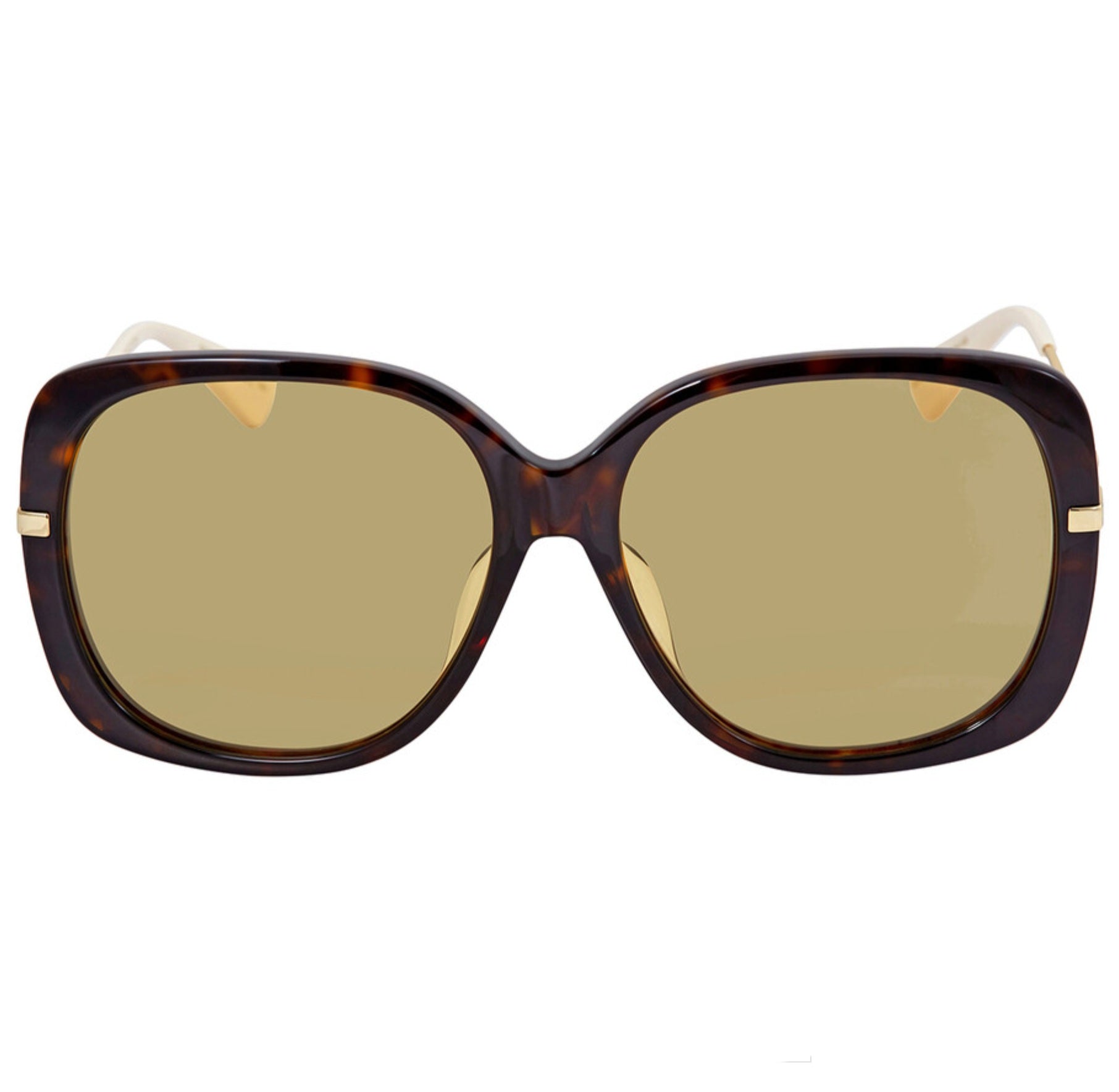 Gucci Yellow Rectangular Ladies Sunglasses Brand New