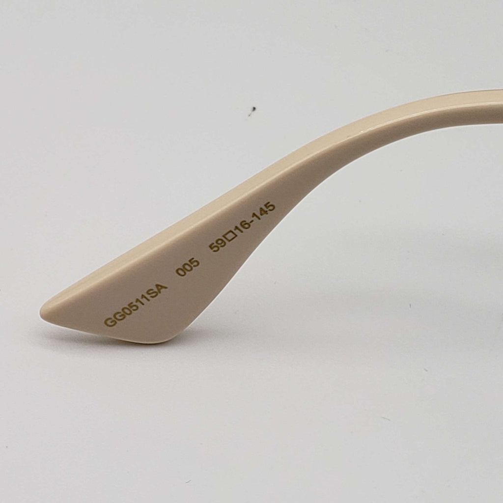 Gucci Yellow Rectangular Ladies Sunglasses Brand New