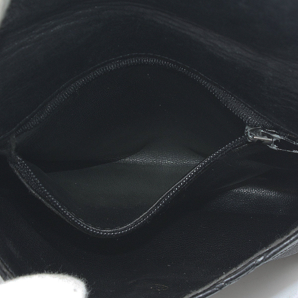 Chanel Vintage Lambskin Leather Belt Bum Waist Bag Black