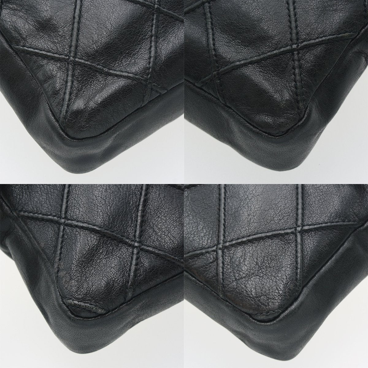 Chanel Vintage Lambskin Leather Belt Bum Waist Bag Black
