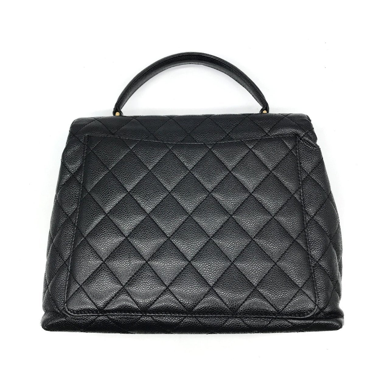 Chanel CC Caviar Leather Kelly Handbag Black
