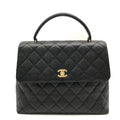 Chanel CC Caviar Leather Kelly Handbag Black
