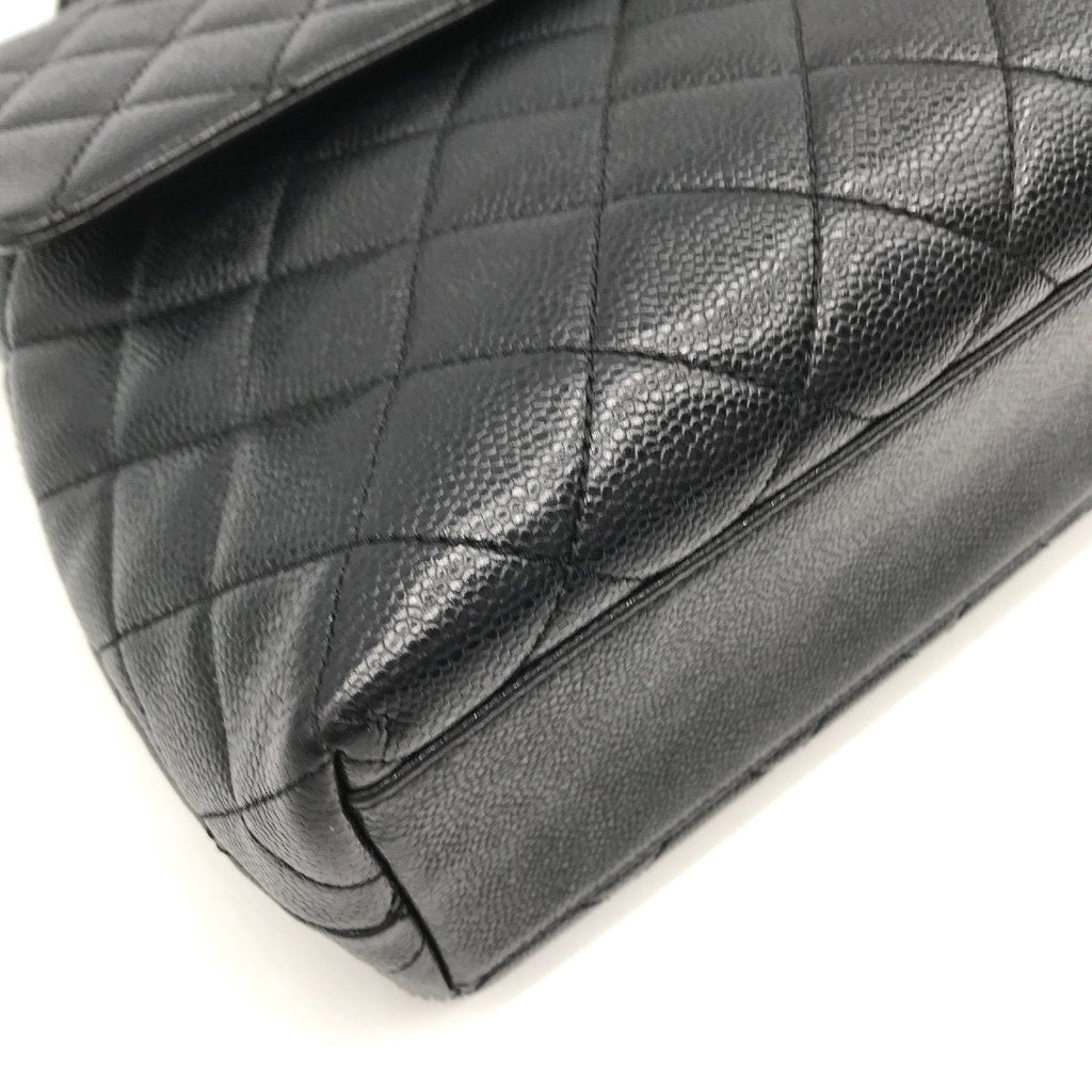 Chanel CC Caviar Leather Kelly Handbag Black