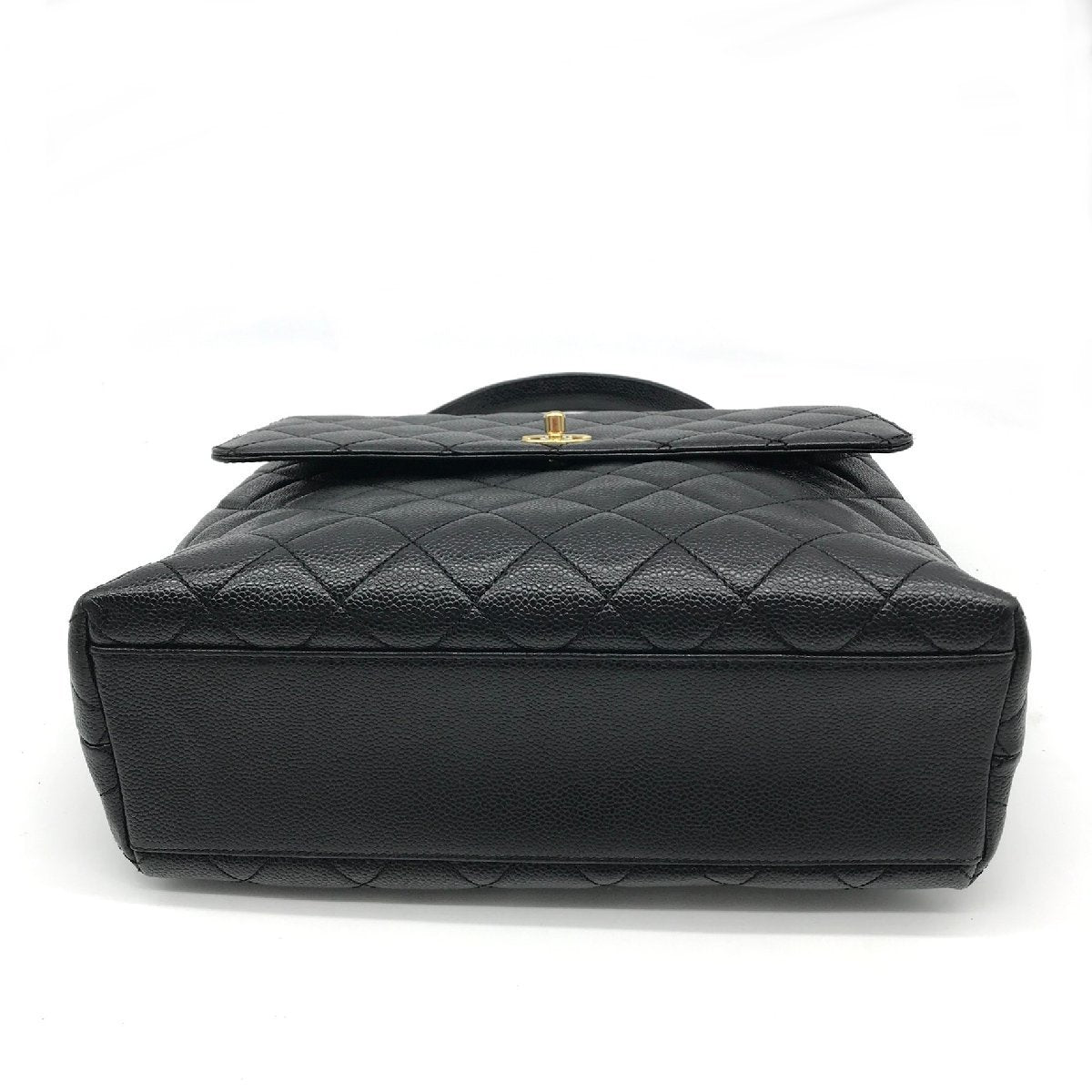 Chanel CC Caviar Leather Kelly Handbag Black