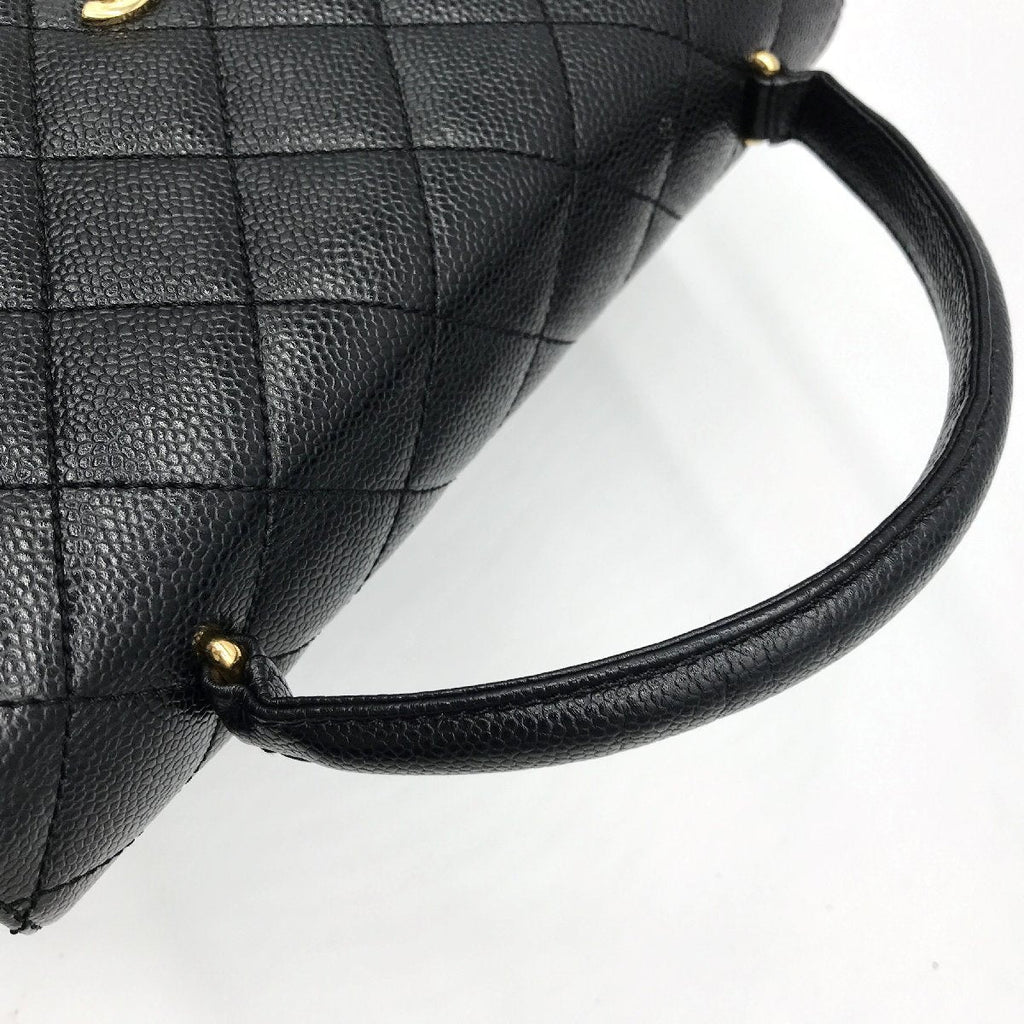 Chanel CC Caviar Leather Kelly Handbag Black