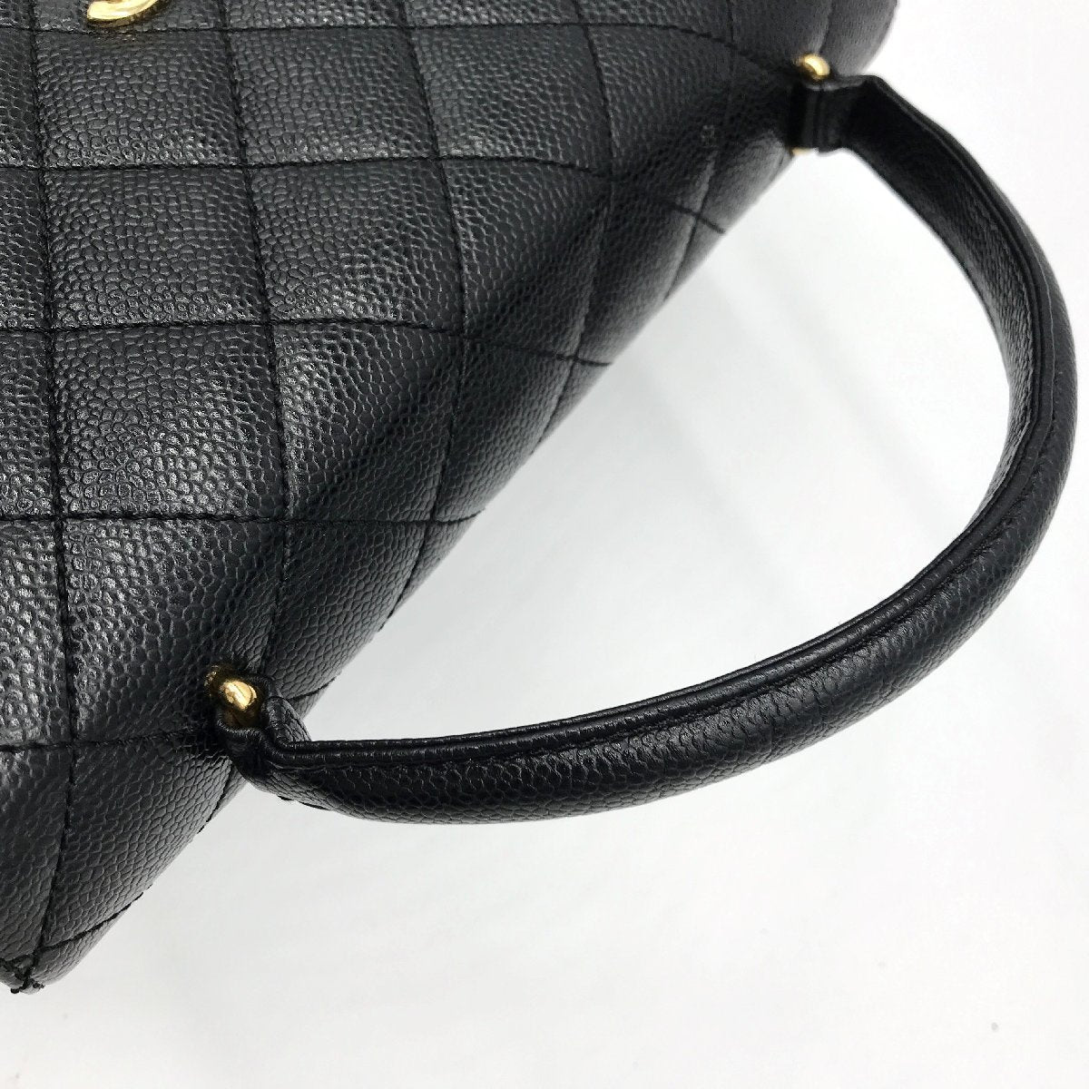 Chanel CC Caviar Leather Kelly Handbag Black