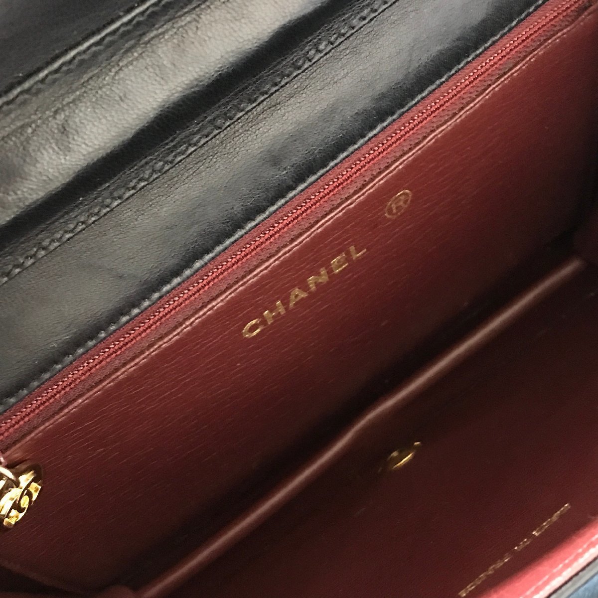 Vintage Chanel Matelasse Lambskin Shoulder Bag Black