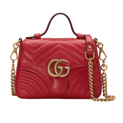 GUCCI GG Marmont Matelassé Red Bag