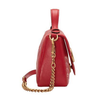 GUCCI GG Marmont Matelassé Red Bag