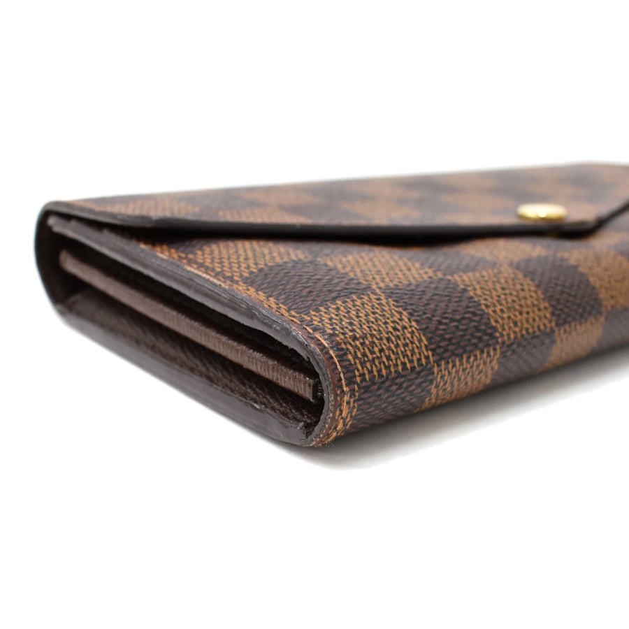 Louis Vuitton Portefeuille Sarah Long Wallet N63209 Damier Ebene Brown