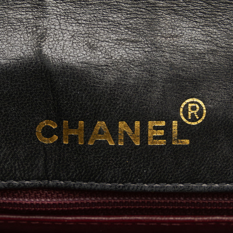 Chanel Diana Bag Classic Single Flap Bag Lambskin Leather Black Vintage Medium