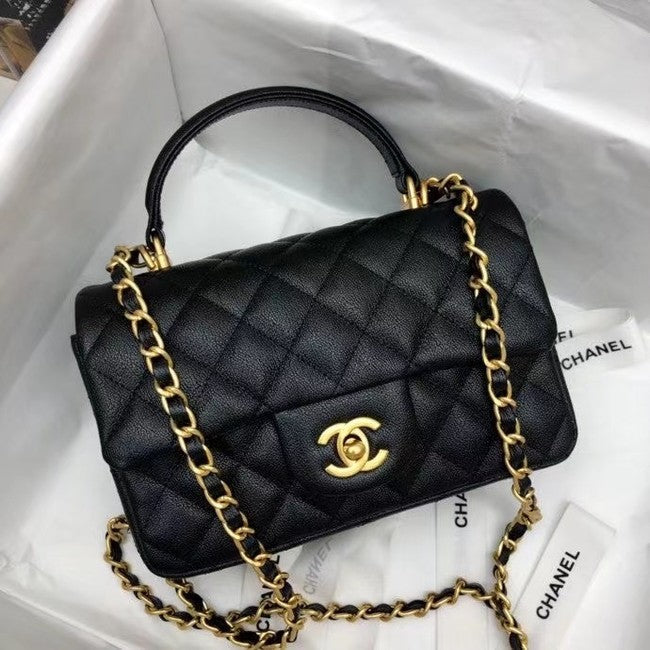 Chanel Mini Flap bag with Top Handle Caviar