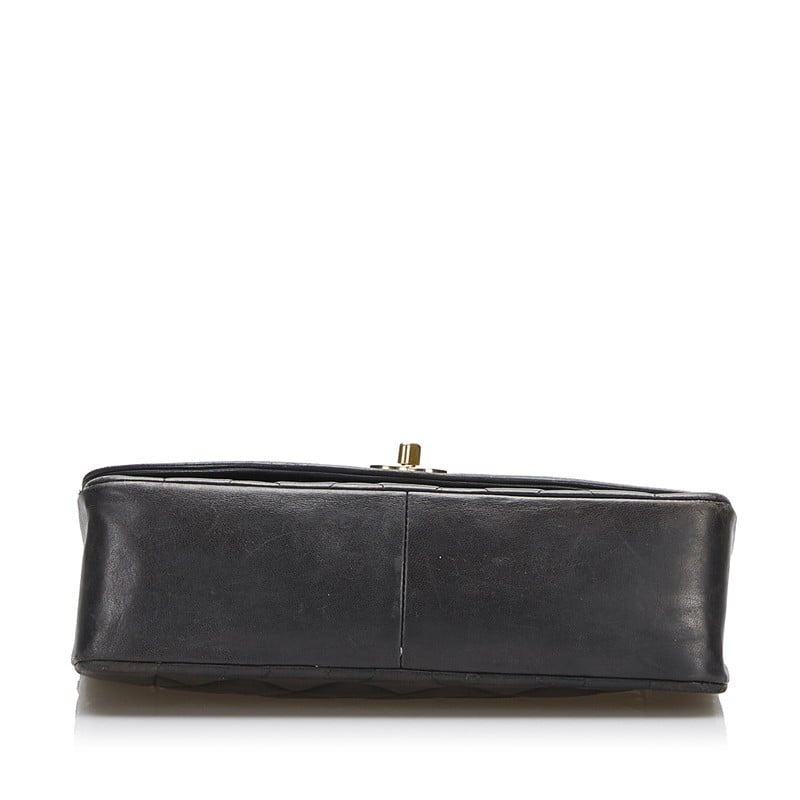 Chanel Diana Bag Classic Single Flap Bag Lambskin Leather Black Vintage Medium