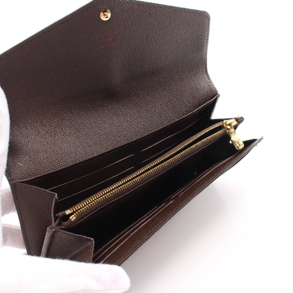 Louis Vuitton Portefeuille Sarah Damier Ebene Bifold Long Wallet