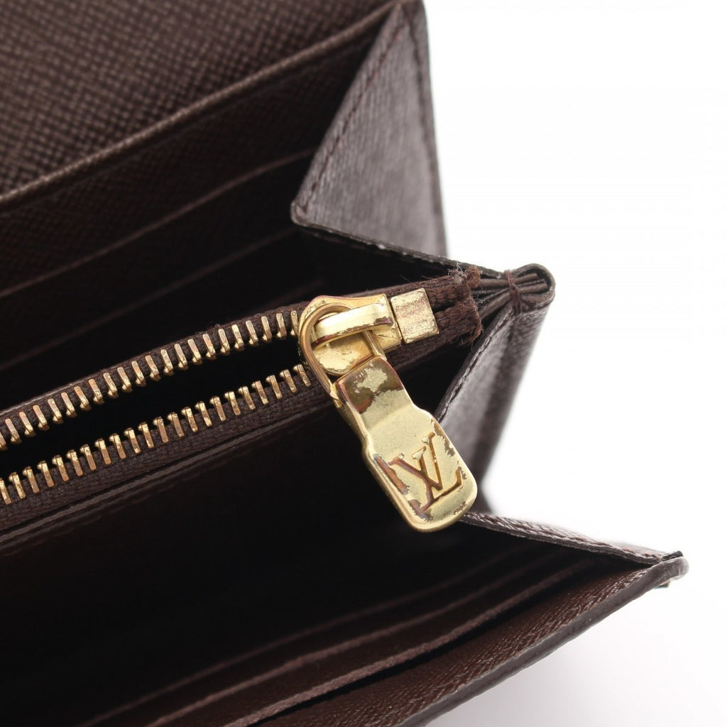 Louis Vuitton Portefeuille Sarah Damier Ebene Bifold Long Wallet