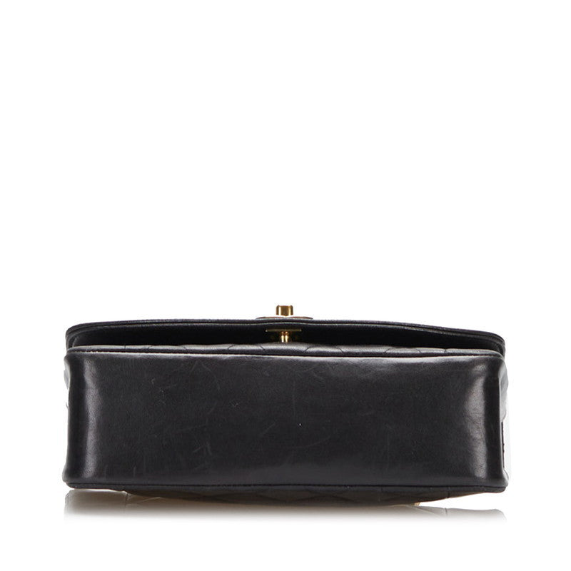 Chanel Diana Bag Small Classic Single Flap Bag Lambskin Leather Black Vintage