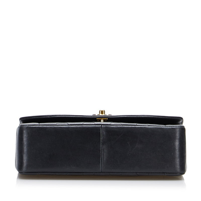 Chanel Diana Bag Classic Single Flap Bag Lambskin Leather Black Vintage Medium